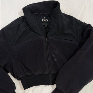 Alo Black Zip-Up Jacket